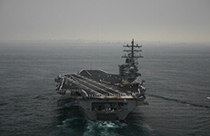 an aircraft carrier that was manufactured using RivetKing® and Goebel rivets and RivetKing® and Goebel installation tools